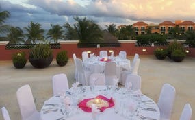 Banquet set-up on the hotel terrace